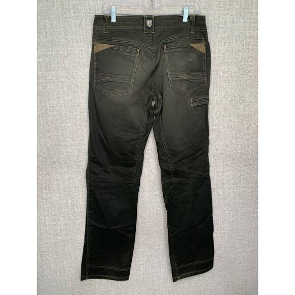 Kuhl Pants Mens 32 x 34 Brown Vintage Patina Dye Denim Easy Rydr Legendary - Picture 9 of 11